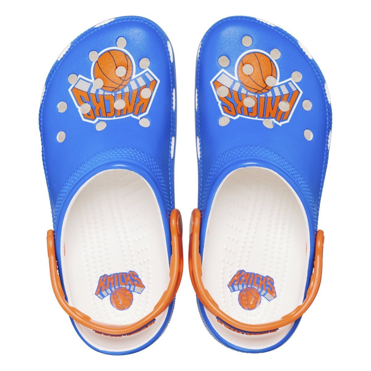 Saboti Crocs Classic NBA New York Knicks Clog Alb - White - imagine 9
